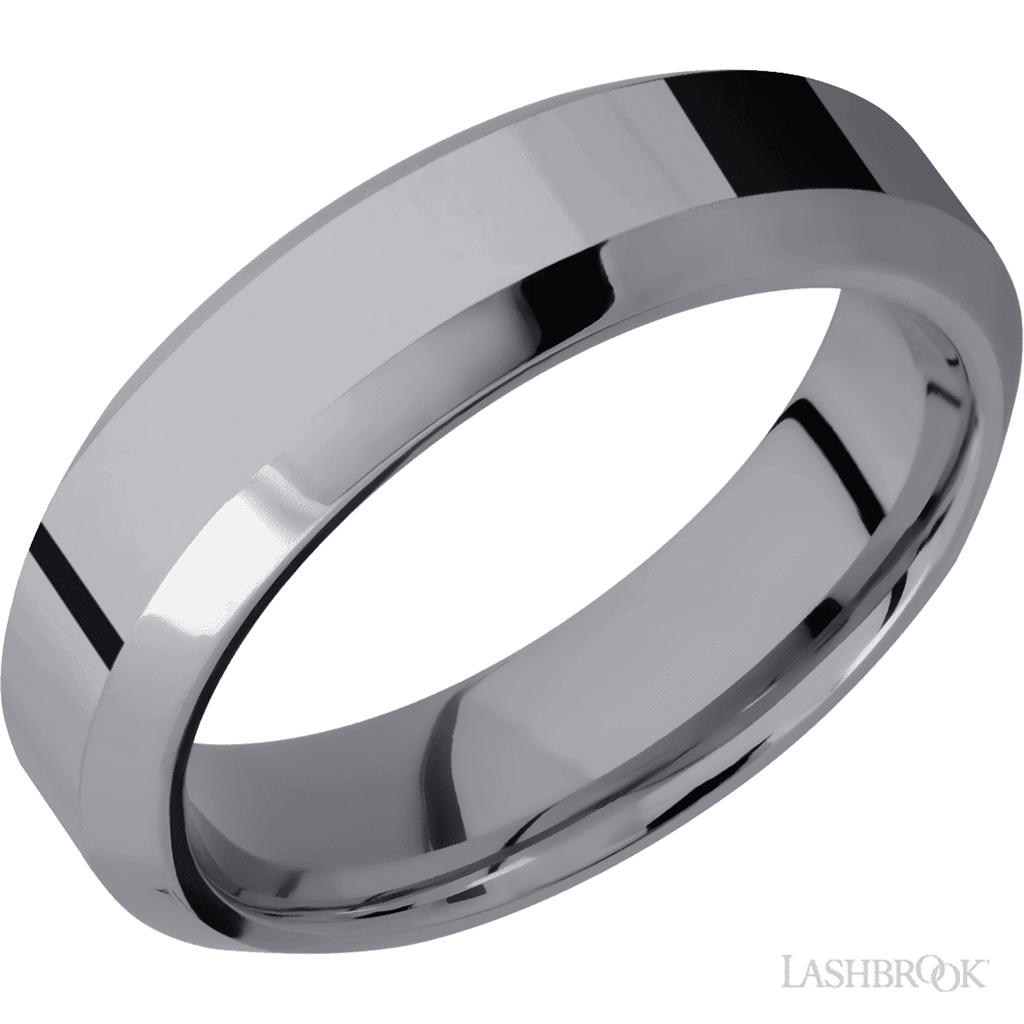 Silver Tantalum Alternative Metal Ring 6mm wide Size 10