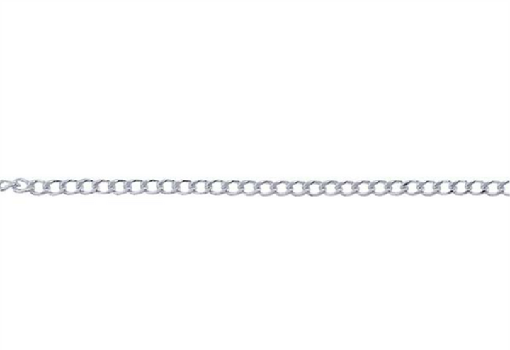 White Stainless Steel Cable Link Chain 1.3MM Wide 18" Long
