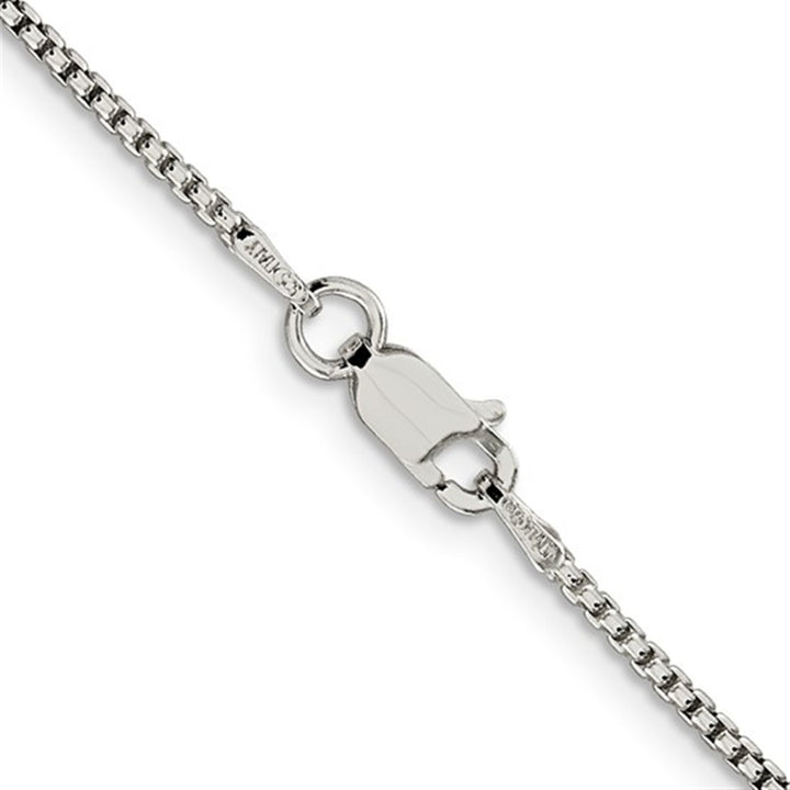 White Sterling Silver 1.5 MM Box Chain 16" Long