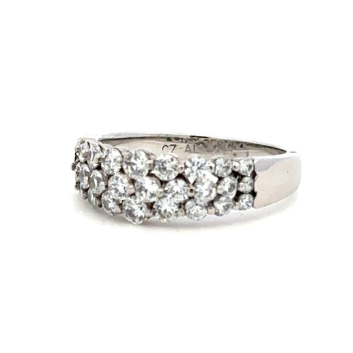 1/2 Anniversary Style Diamond Wedding Band Alloy White with Cubic Zirconias size 6.25