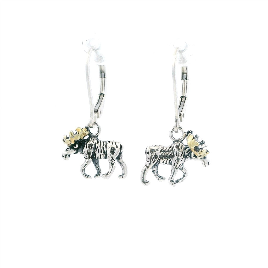 Alaskan Gold Nugget Earrings on .925 White