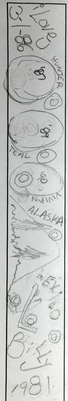 The original sketch the ring was based off of.